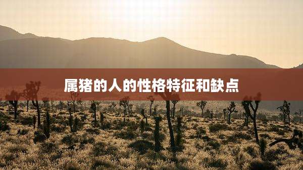 属猪的人的性格特征和缺点