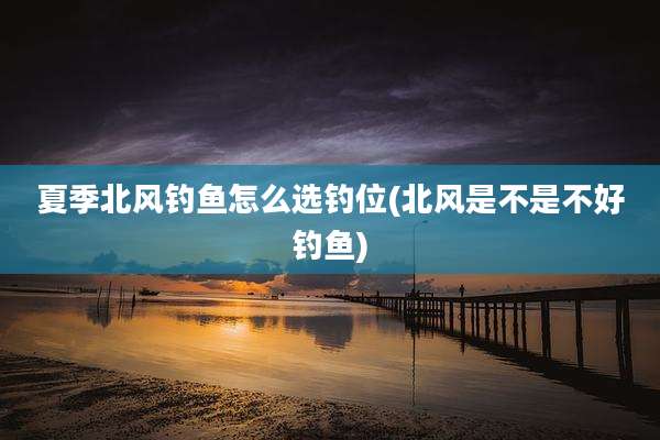 夏季北风钓鱼怎么选钓位(北风是不是不好钓鱼)
