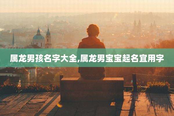 属龙男孩名字大全,属龙男宝宝起名宜用字