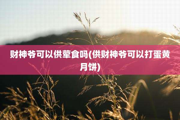 财神爷可以供荤食吗(供财神爷可以打蛋黄月饼)