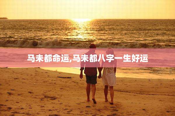 马未都命运,马未都八字一生好运