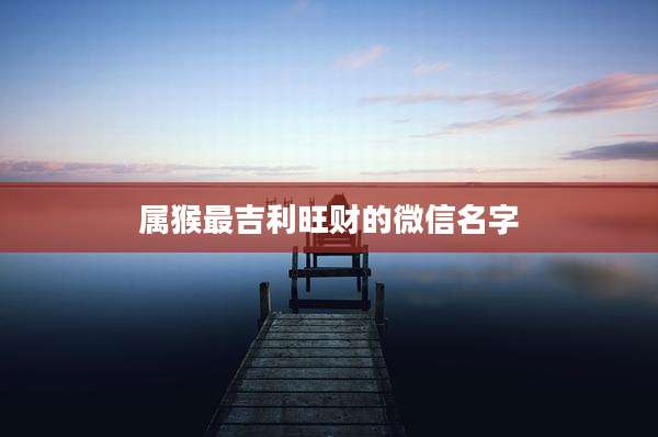属猴最吉利旺财的微信名字