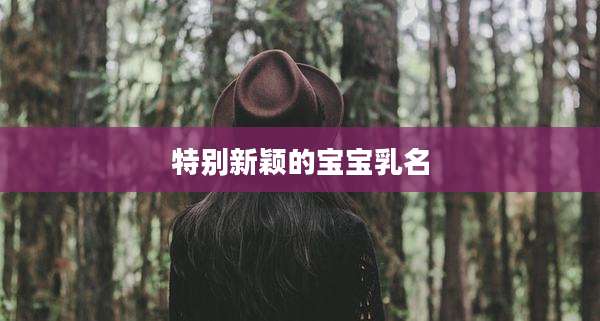 特别新颖的宝宝乳名