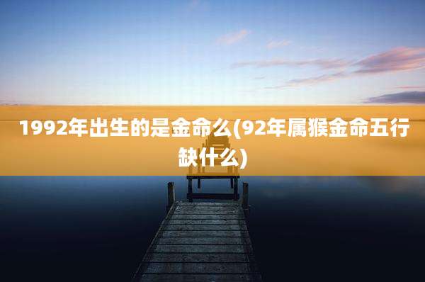 1992年出生的是金命么(92年属猴金命五行缺什么)