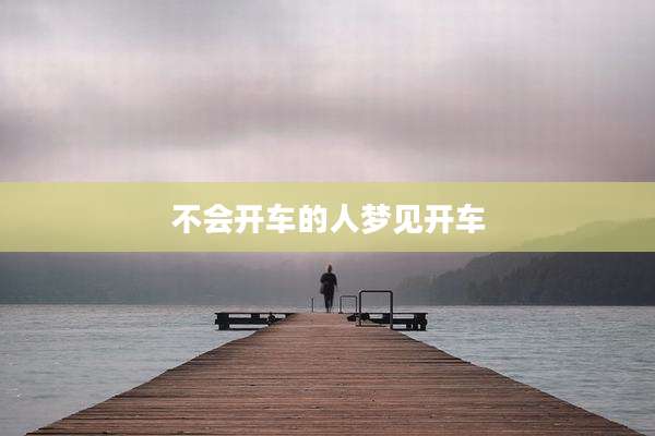 不会开车的人梦见开车