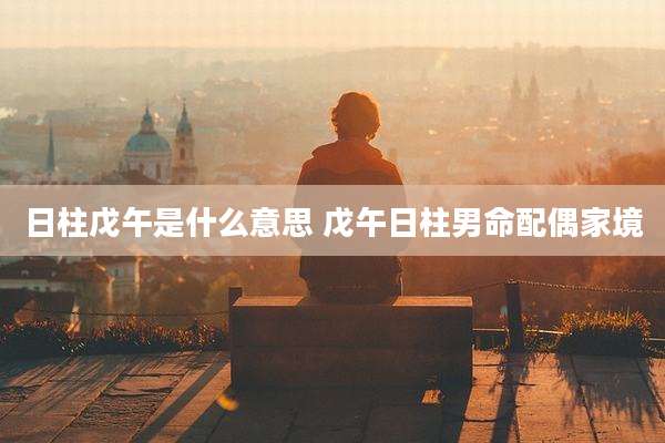 日柱戊午是什么意思 戊午日柱男命配偶家境