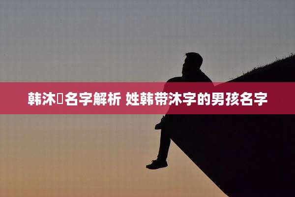 韩沐莀名字解析 姓韩带沐字的男孩名字
