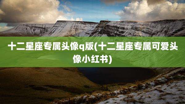 十二星座专属头像q版(十二星座专属可爱头像小红书)