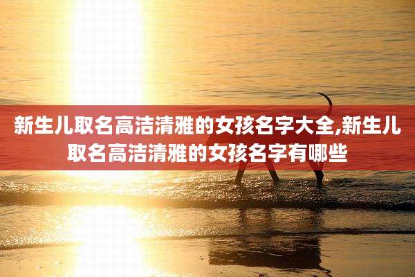 新生儿取名高洁清雅的女孩名字大全,新生儿取名高洁清雅的女孩名字有哪些