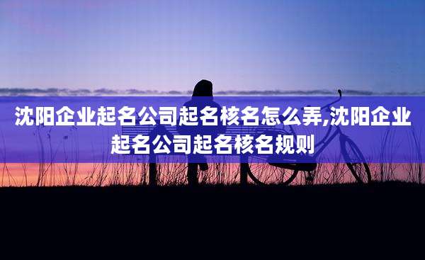 沈阳企业起名公司起名核名怎么弄,沈阳企业起名公司起名核名规则