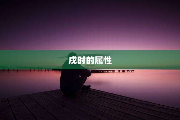 戌时的属性