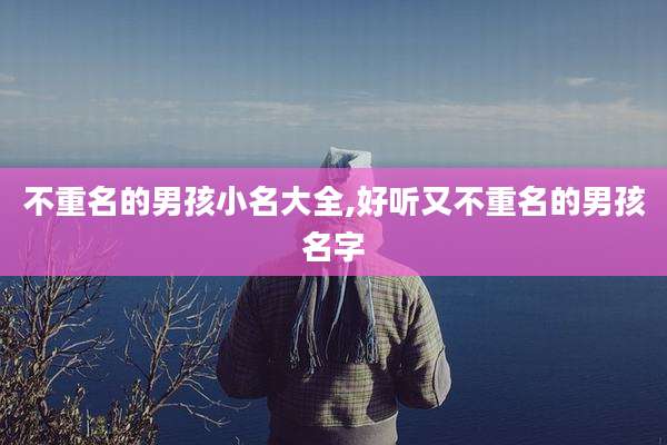 不重名的男孩小名大全,好听又不重名的男孩名字