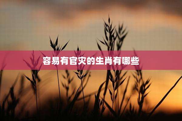 容易有官灾的生肖有哪些