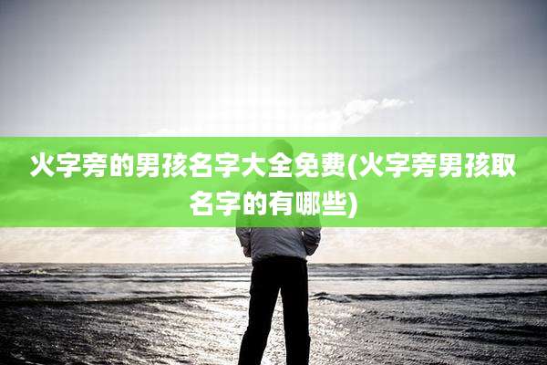 火字旁的男孩名字大全免费(火字旁男孩取名字的有哪些)