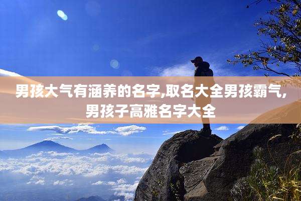 男孩大气有涵养的名字,取名大全男孩霸气,男孩子高雅名字大全