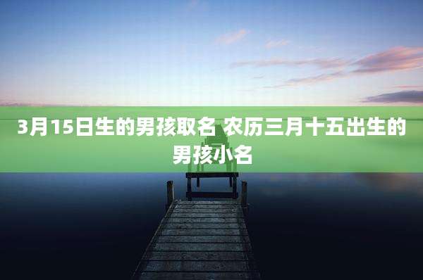 3月15日生的男孩取名 农历三月十五出生的男孩小名