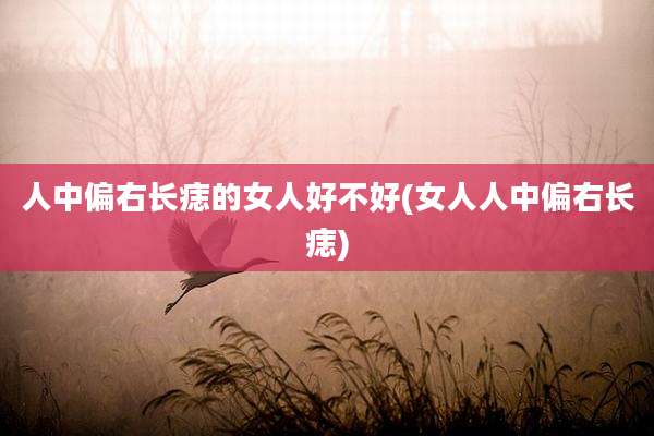 人中偏右长痣的女人好不好(女人人中偏右长痣)