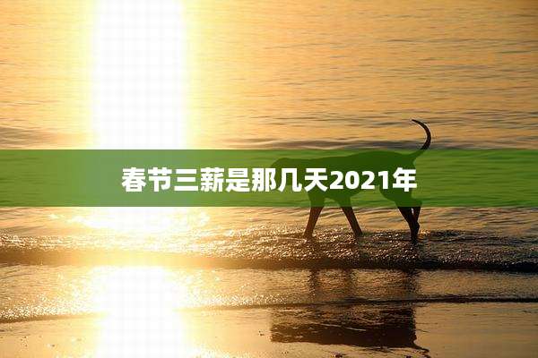 春节三薪是那几天2021年
