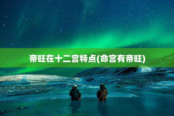 帝旺在十二宫特点(命宫有帝旺)