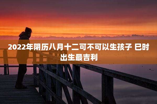 2022年阴历八月十二可不可以生孩子 巳时出生最吉利