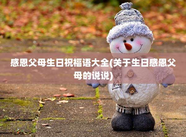 感恩父母生日祝福语大全(关于生日感恩父母的说说)