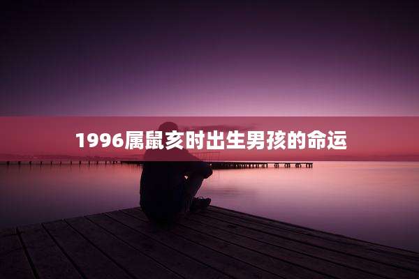 1996属鼠亥时出生男孩的命运