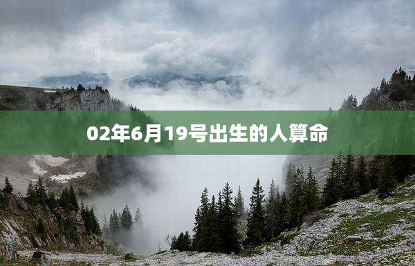 02年6月19号出生的人算命