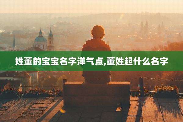 姓董的宝宝名字洋气点,董姓起什么名字
