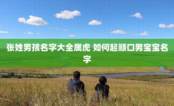 张姓男孩名字大全属虎 如何起顺口男宝宝名字