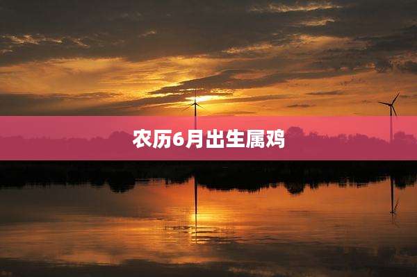 农历6月出生属鸡
