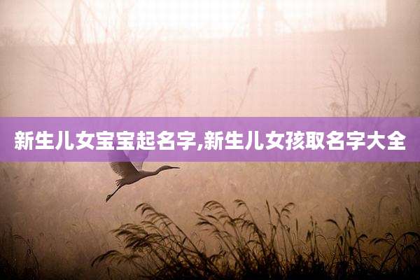 新生儿女宝宝起名字,新生儿女孩取名字大全