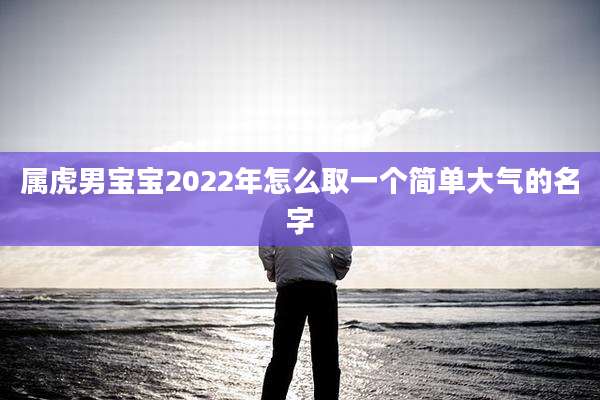 属虎男宝宝2022年怎么取一个简单大气的名字