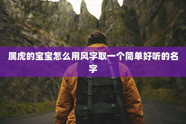 属虎的宝宝怎么用风字取一个简单好听的名字