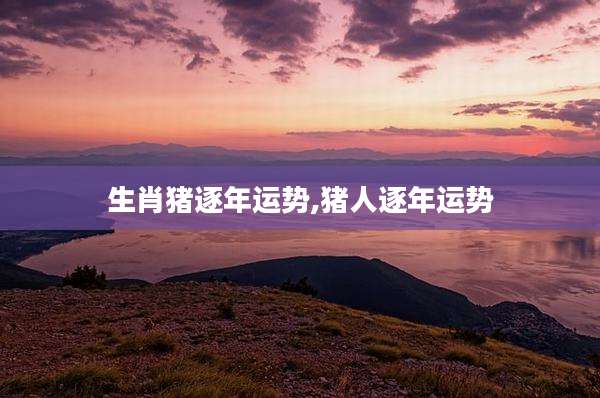 生肖猪逐年运势,猪人逐年运势