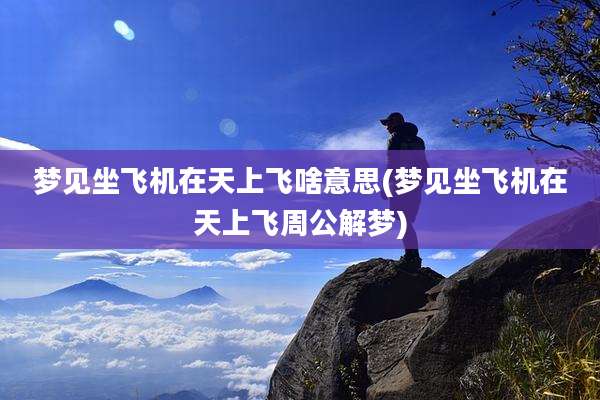 梦见坐飞机在天上飞啥意思(梦见坐飞机在天上飞周公解梦)