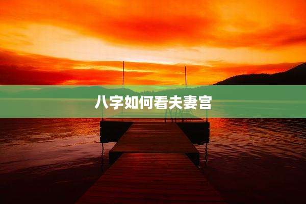 八字如何看夫妻宫