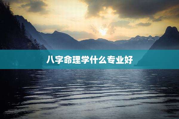 八字命理学什么专业好