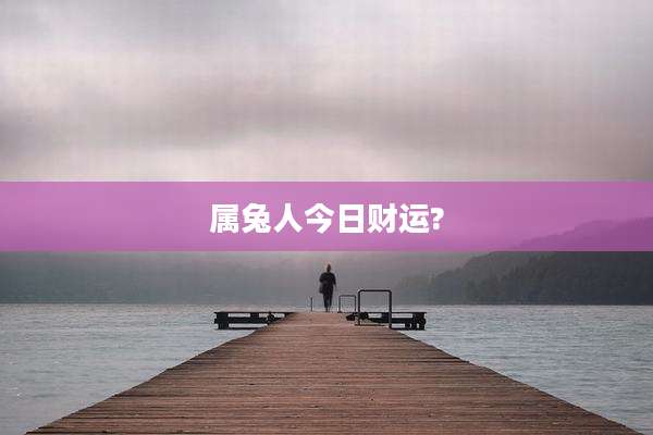 属兔人今日财运?