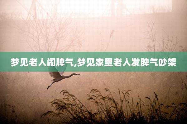 梦见老人闹脾气,梦见家里老人发脾气吵架