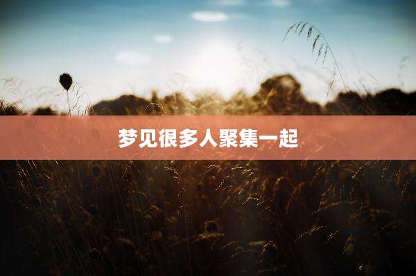 梦见很多人聚集一起