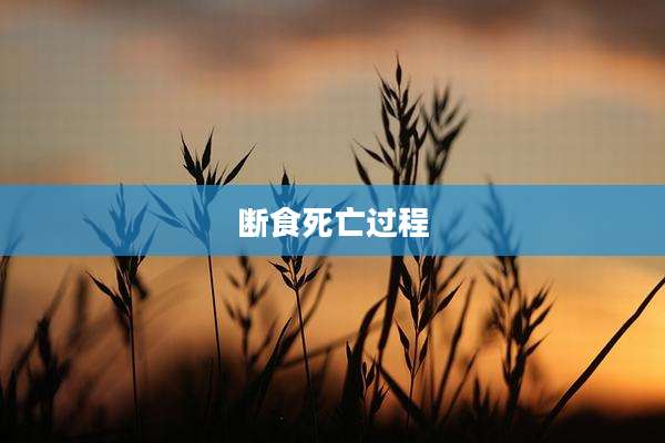 断食死亡过程
