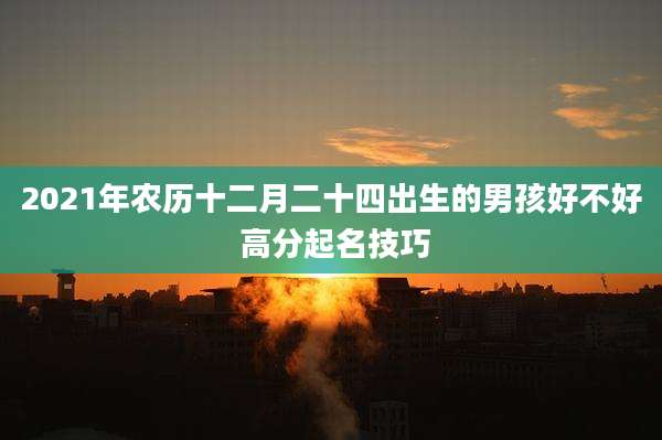 2021年农历十二月二十四出生的男孩好不好 高分起名技巧