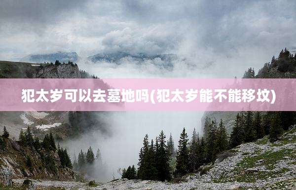 犯太岁可以去墓地吗(犯太岁能不能移坟)