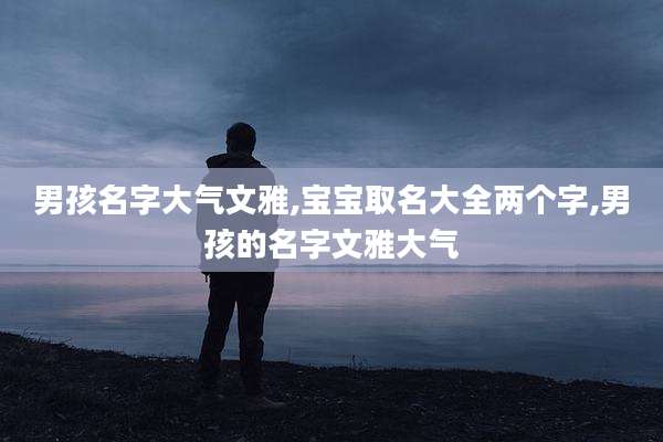 男孩名字大气文雅,宝宝取名大全两个字,男孩的名字文雅大气