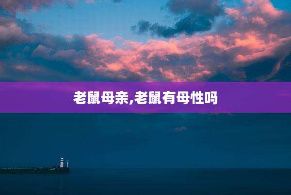 老鼠母亲,老鼠有母性吗