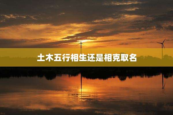 土木五行相生还是相克取名