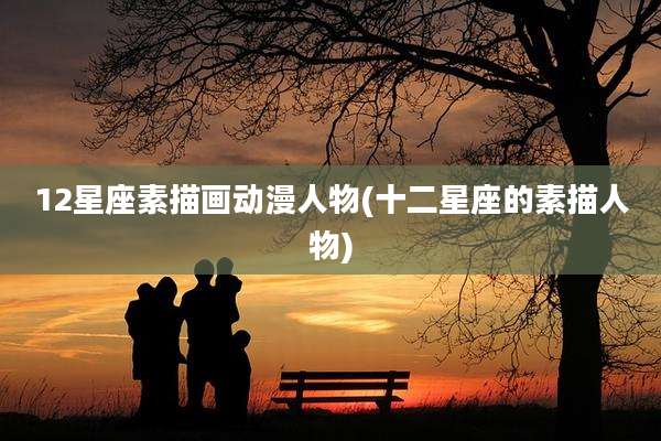 12星座素描画动漫人物(十二星座的素描人物)