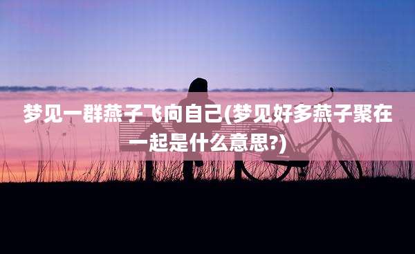 梦见一群燕子飞向自己(梦见好多燕子聚在一起是什么意思?)