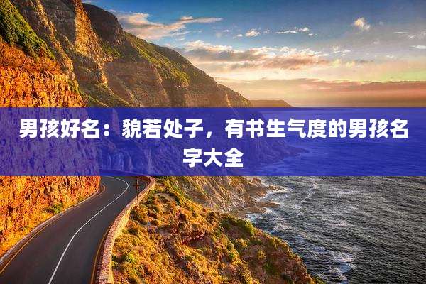男孩好名：貌若处子，有书生气度的男孩名字大全