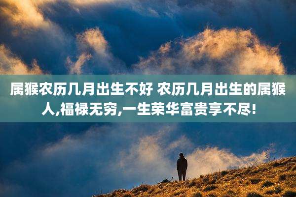 属猴农历几月出生不好 农历几月出生的属猴人,福禄无穷,一生荣华富贵享不尽!
